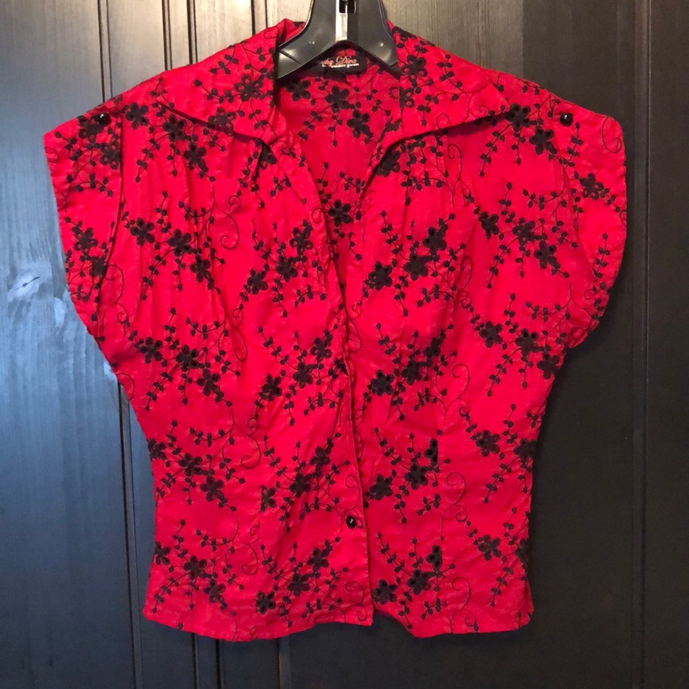 FIRM! Final Sale! Trashy Diva Embroidered Top 🌹